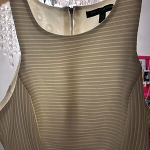 One Clothing Cream Textured Sleeveless Top